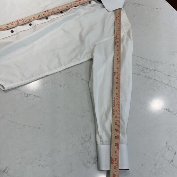 Robert Graham XXL White LS Casual Button Up Shirt Striped Flip Cuff Embroidered - Picture 8 of 12